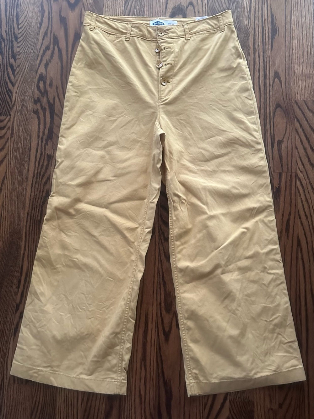 Wide leg / extra high rise / mustard yellow pant